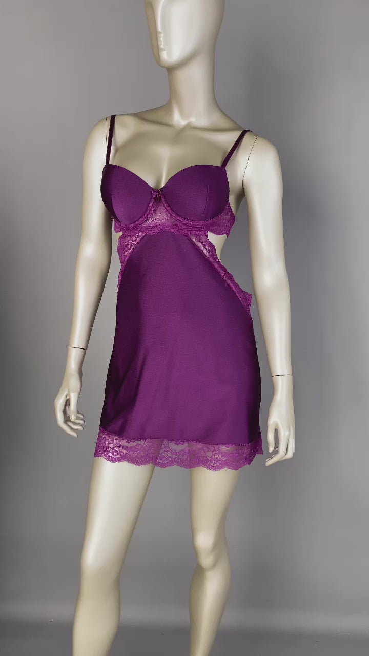 Satin Padded Cup Babydoll 4350