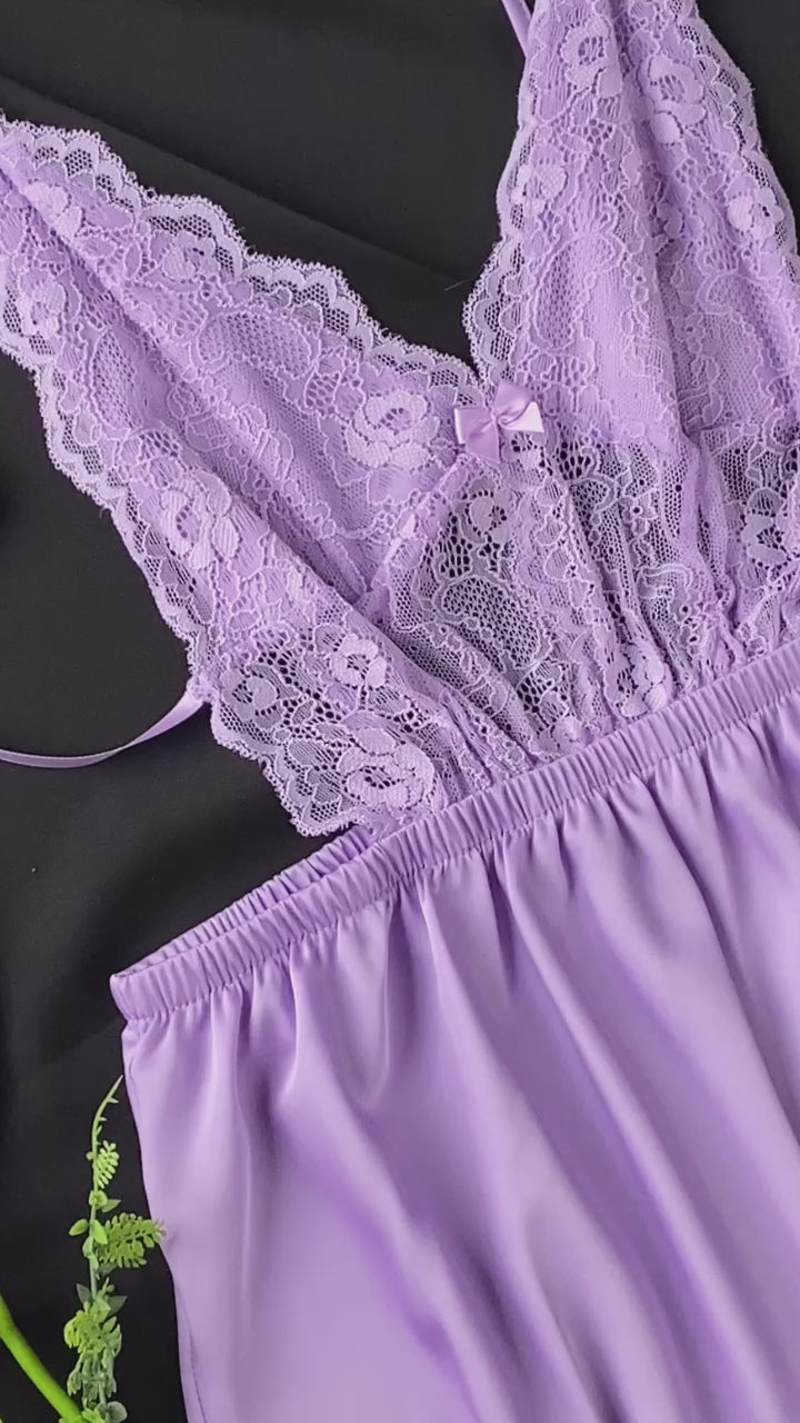 Satin Lace Babydoll 4304-24